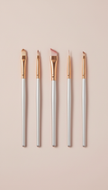 Precision Nail Art Brush Set With Gold Ferrules