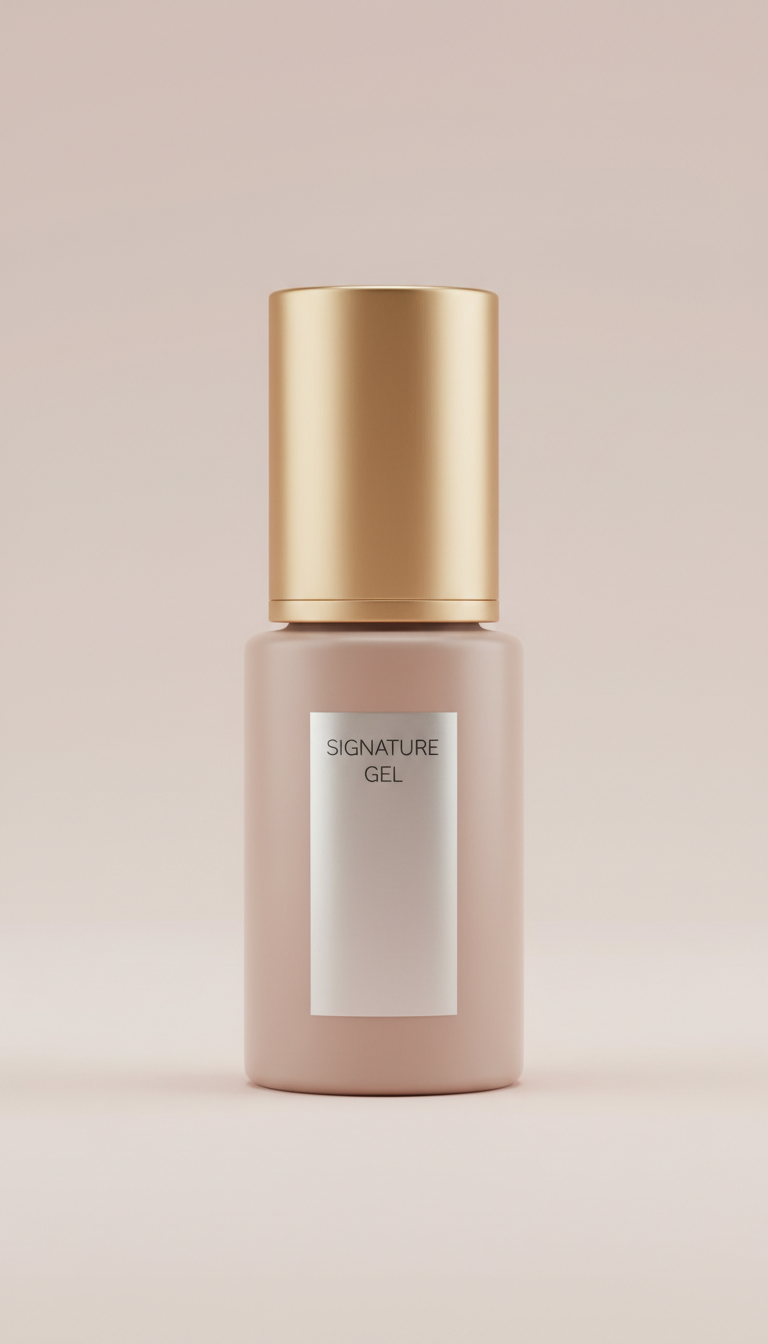 Gel Polish Bottle With Gold Cap